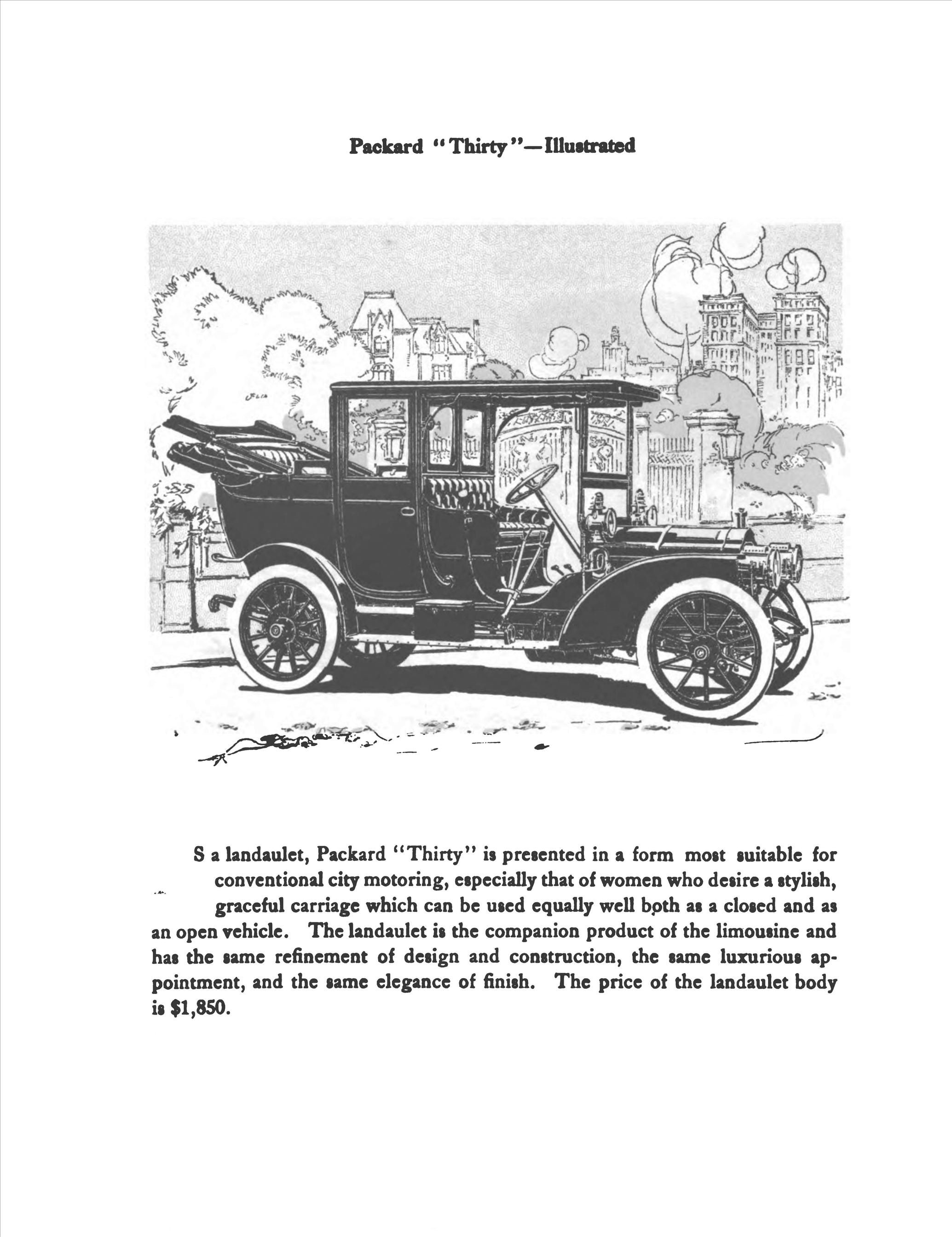 1908 Packard Thirty Catalog